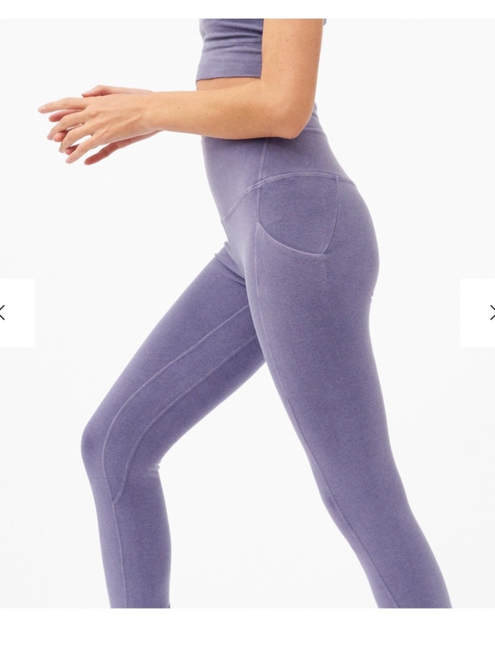 High-Rise Lavender Purple Pocket Leggings - groceries apparel small